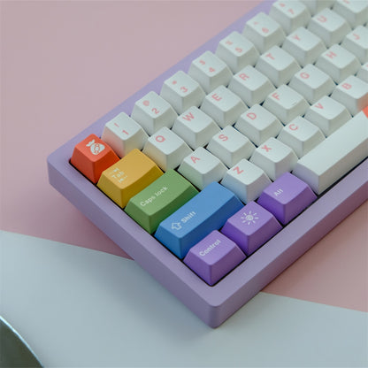 129 Key PBT Cherry Profile Keycap Set - Rainbowland