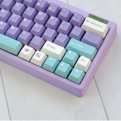 129 Key PBT Cherry Profile Keycap Set Keycap Set - Vibrant Violets