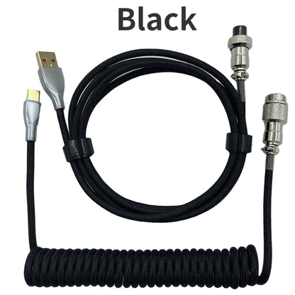 1.8m Coiled Keyboard Cable Type-C USB