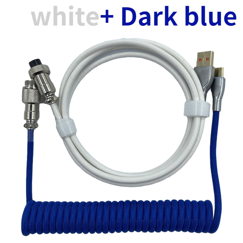 1.8m Coiled Keyboard Cable Type-C USB